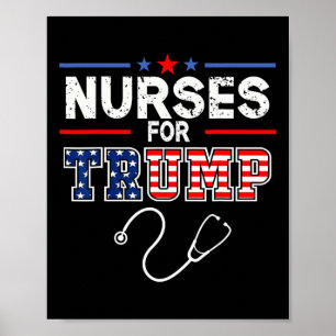 För Trump 2024 Support Donald Trump - America Flag Poster