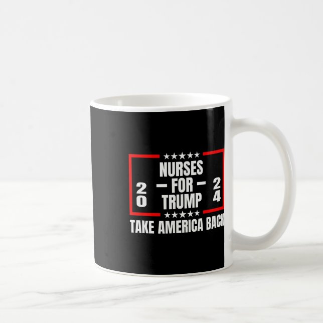 För Trump 2024 Ta Amerika Tillbaka  Kaffemugg (Höger)