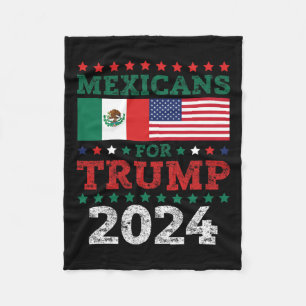 För Trump 2024, ta Amerika tillbaka Mexiko USA fla Fleecefilt