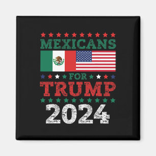 För Trump 2024, ta Amerika tillbaka Mexiko USA fla Magnet