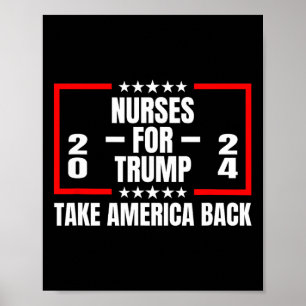 För Trump 2024, ta Amerika tillbaka Poster