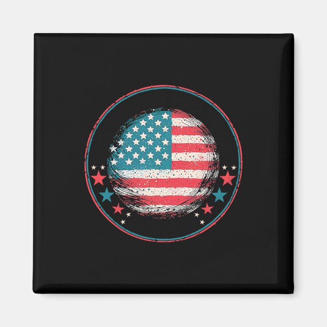 För Trump 2024 USA flagga1 Magnet (Framsidan)