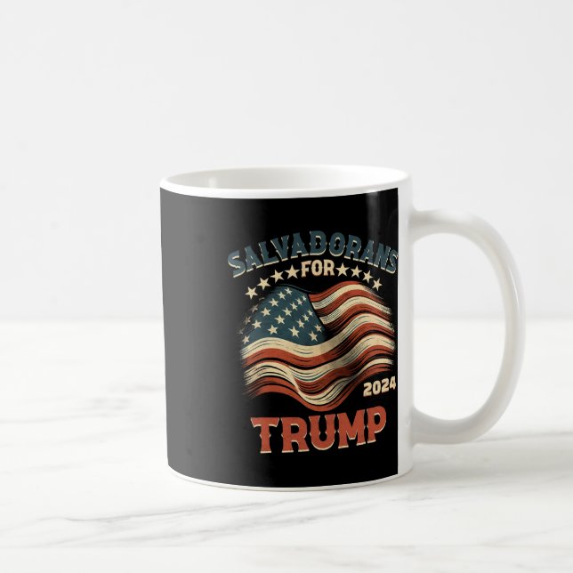 För Trump 2024 USA flagga Kaffemugg (Höger)