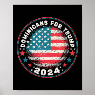 För Trump 2024 USA flagga Poster