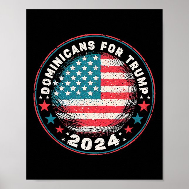 För Trump 2024 USA flagga Poster (Framsidan)