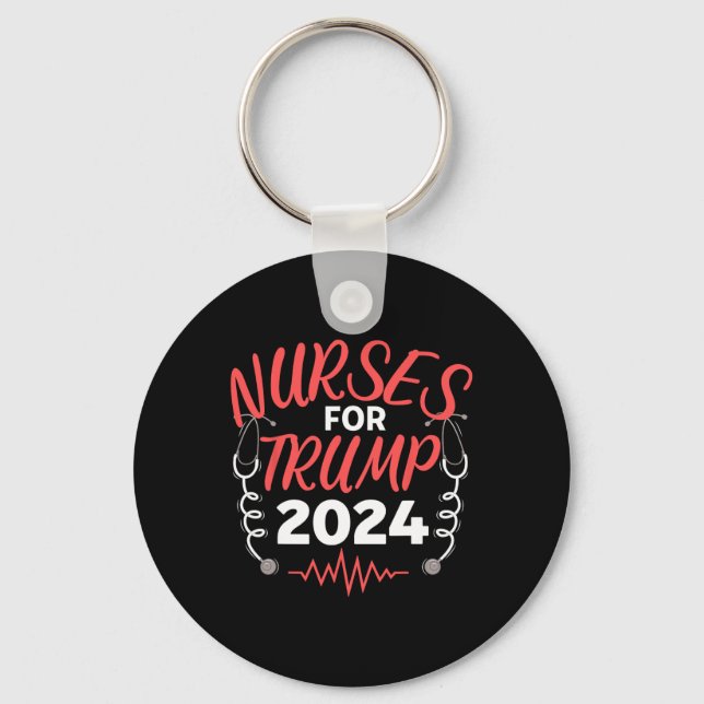 För Trump 2024 Val Nyckelring (Framsida)
