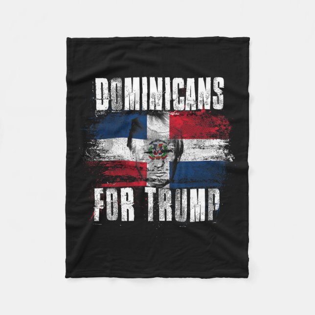 För Trump American Dominican Republic Patriotic Fleecefilt (Framsidan)
