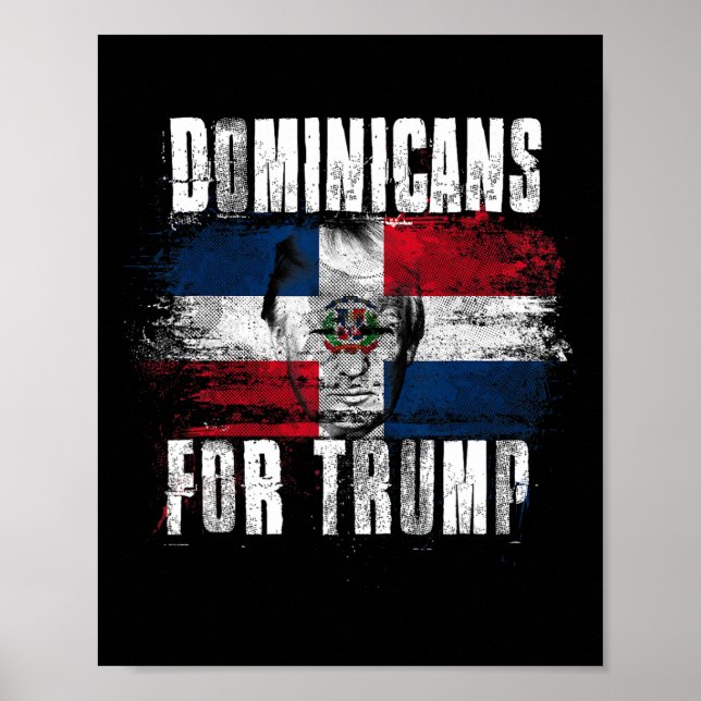 För Trump American Dominican Republic Patriotic Poster (Framsidan)