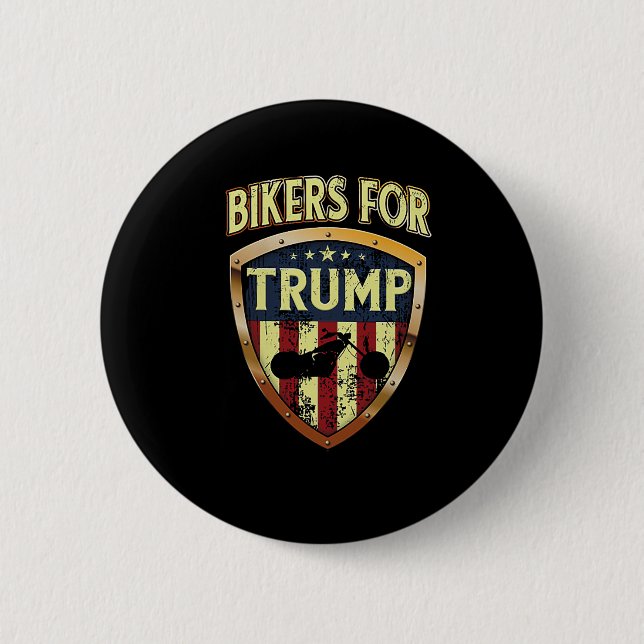 För Trump Funny Biker Gift Tee Knapp (Framsida)