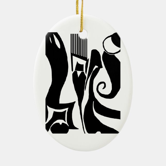 För tryckdesign för Linoleum 90 prydnad Julgransprydnad Keramik (Baksidan)