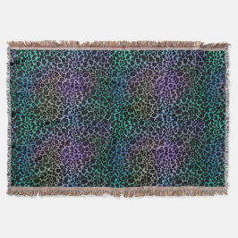 För tryckkast för färgrik Leopard djur filt