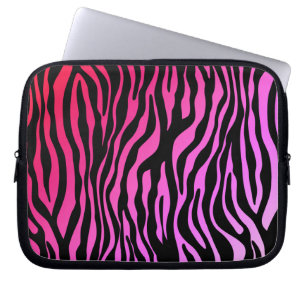 För trycklaptop sleeve för sebra röda djura ros