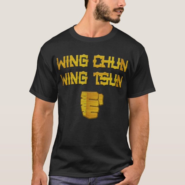 För Tsun för vingeChun vinge T-tröja näve T-shirt (Framsida)