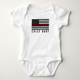 För tunn högsta baby röd linjeamerikanska flagg t shirt