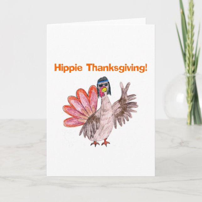 För Turkiet "för Hippiethanksgiving" roligt kort (Framsida)