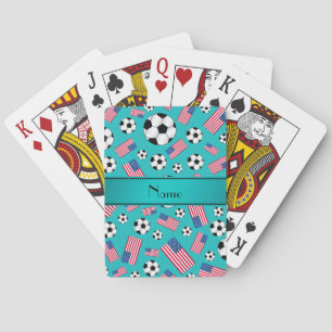 För turkosfotboll för personlig känd amerikanska casinokort