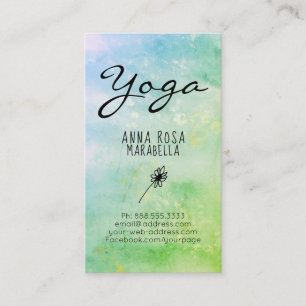 För turkosgrönt för *~* modern pastellfärgad Yoga Visitkort