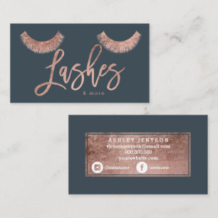för typografikol för snärtar rosa guld- massmed visitkort