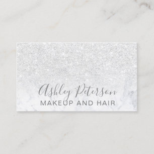 För typografimarmor för Makeup elegantt glitter Visitkort