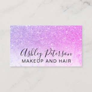 För typografimarmor för Makeup elegantt glitter Visitkort