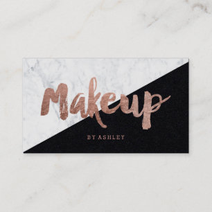 För typografimarmor för Makeup rosa guld- kvarte Visitkort