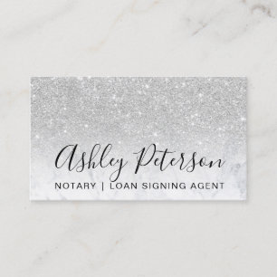 För typografimarmor för Notary elegantt glitter Visitkort