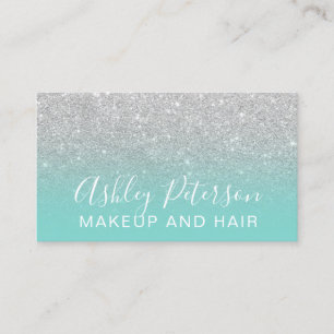För typografisilver för Makeup elegant kricka f Visitkort