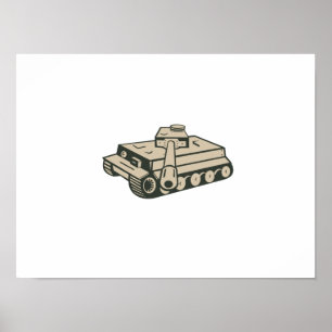 För tyskPanzer för världskrig två sikta tank Poster