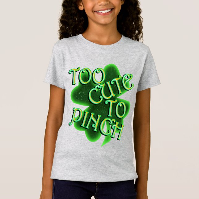För tyst för att nypa St. Patrick's Day T Shirt (Framsida)