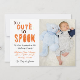 För tyst för att prata med Halloween Photo Nyfödd Meddelande