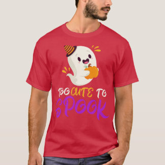För tyst för att prata med Pumpkin Ghost Halloween T Shirt