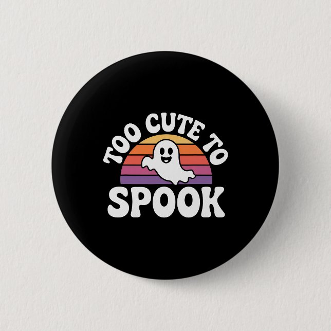 För tyst för att prata om Ghost Funny Halloween so Knapp (Framsida)