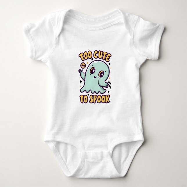 För tyst för att röja Cute Halloween Ghost T Shirt (Framsida)