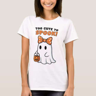 För tyst för att Spook! Kawaii Ghost Halloween Tee