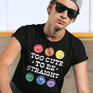 För tyst för att vara Raka Gay pride, svart T Shirt