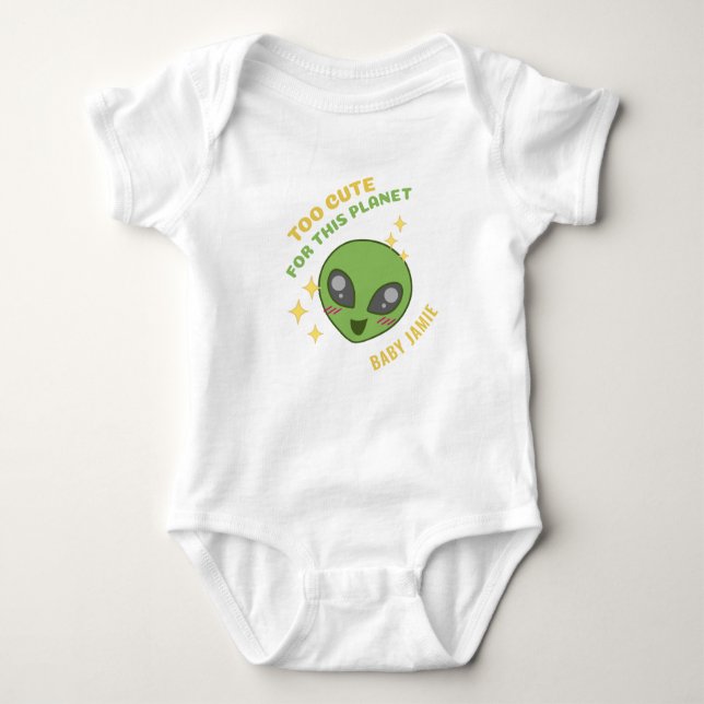 För tyst för den här planetens Alien-Personlig T Shirt (Framsida)
