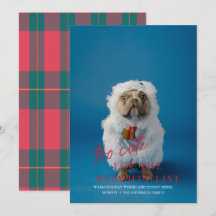 För tyst för Helgdag Naughty List Pet Photo