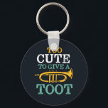 För tyst mot Ge A Toot Funny Trumpet Player Punts Nyckelring<br><div class="desc">Lustigt trumpetspelardesign för dem som spelar brassmusikaliska instrument i ett musikband,  orkester eller musikaliska föreställningar. Coola vintage retro Jazz Music älskare för musiker och marschbanderolledare. Perfekt för musiklärare,  orkester fläkt och de som kärlek spelar trumpet. Underbar julklapp och födelsedagspresent för familjer och vänner.</div>