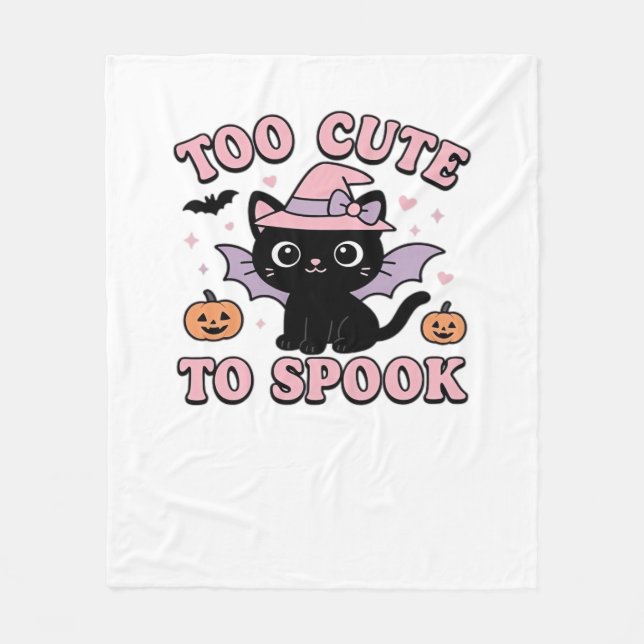 För tyst mot Spook - Halloween Cat Edition Classic Fleecefilt (Framsidan)