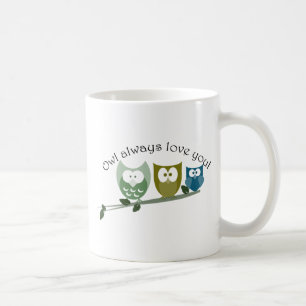 För uggla kärlek alltid dig! Gulliga ugglor Kaffemugg