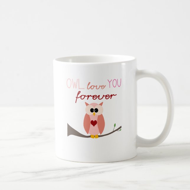För uggla kärlek alltid dig kaffemugg (Höger)