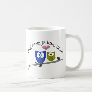 För uggla kärlek alltid dig! kaffemugg