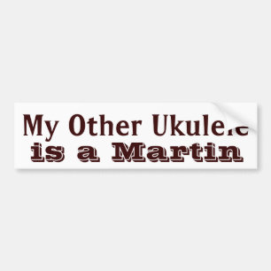 För Ukulelefodral "för min annan Ukulele" Bildekal