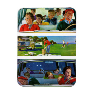 För, under & efter picknick magnet