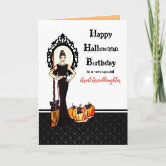 För Underbar mordotter Halloween Birthday Witch Kort