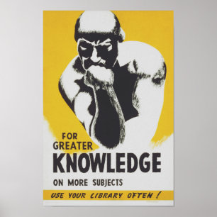 För Underbarare Använda av kunskap: Bibliotek ofta Poster