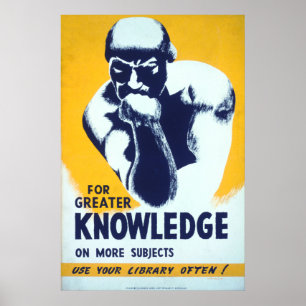 För Underbarare kunskap - Använda Bibliotek ofta Poster