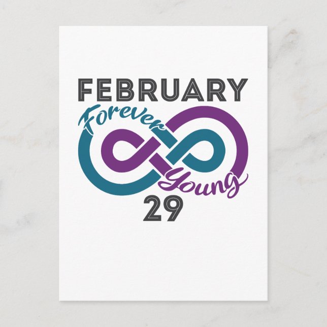 För unga läderår - födelsedagsblad vykort (Framsida)