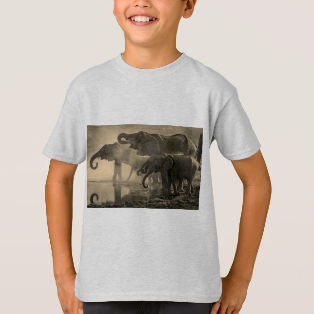 För ungedräkt-/elefant t skjortor shirt (Framsida)