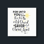 För Unto, du är född den här dagen, Julen Black Gu Canvastryck<br><div class="desc">Denna elegant duk påminner oss om julens verkliga innebörd.</div>